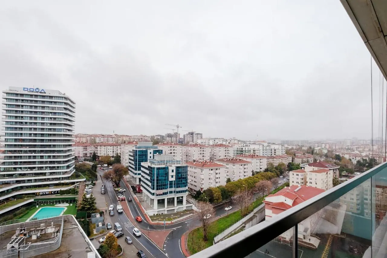 Apartament Lux Residence W Balcony 1 Min To Metro In Merter Stambuł