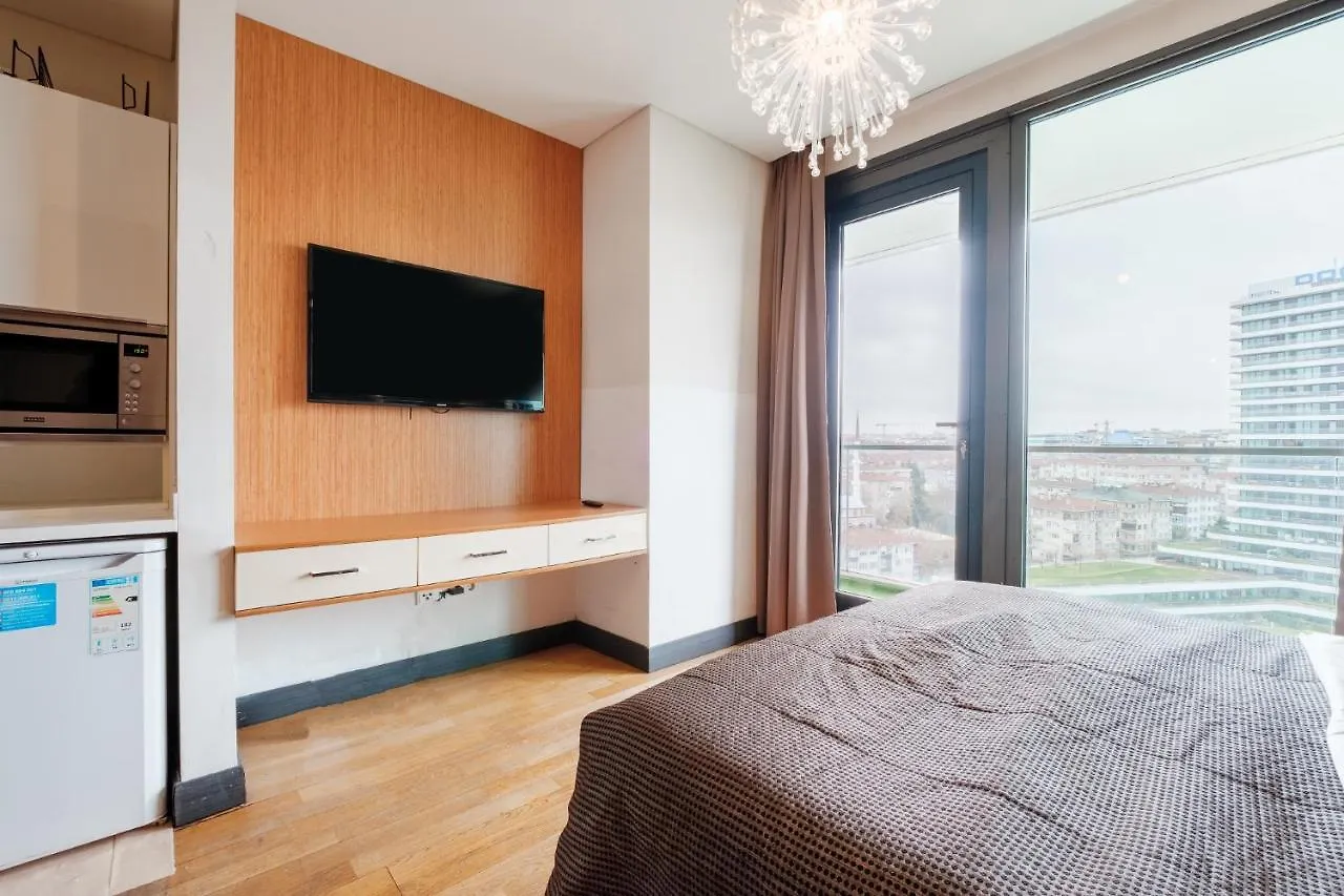 Apartament Lux Residence W Balcony 1 Min To Metro In Merter Stambuł