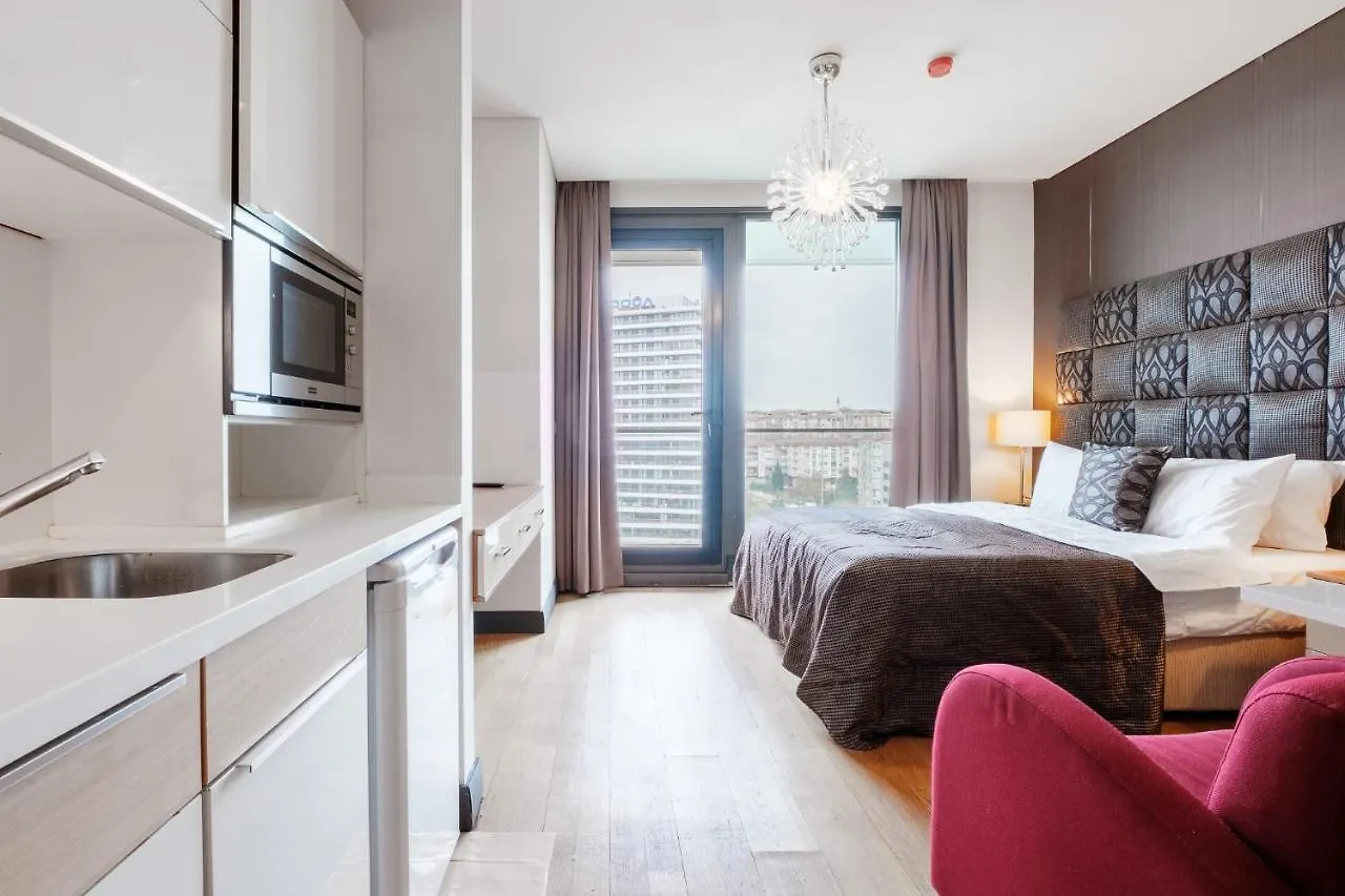Apartament Lux Residence W Balcony 1 Min To Metro In Merter Stambuł